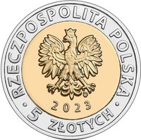 5 Zlotys obverse