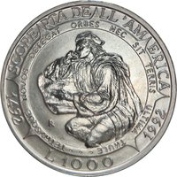 1000 Lire reverse