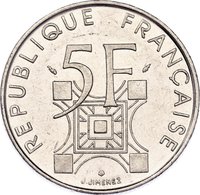 5 Francs obverse