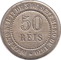 50 Réis reverse