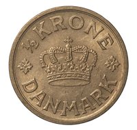 ½ Krone reverse