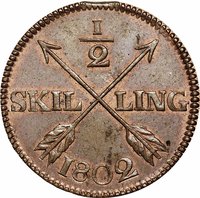 ½ Skilling reverse