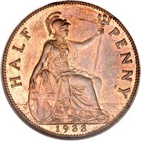 ½ Penny reverse