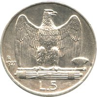 5 Lire reverse