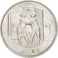 5 Lire reverse