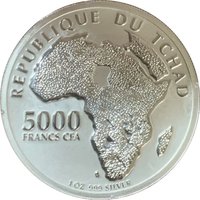 5000 Francs CFA obverse