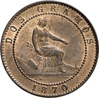 2 Centimos obverse