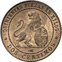 2 Centimos reverse