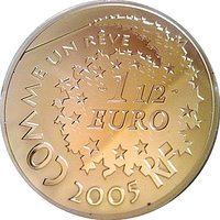 1½ Euros obverse