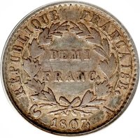 ½ Franc reverse