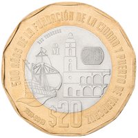 20 Pesos reverse