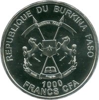 1000 Francs CFA obverse