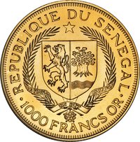 1000 Francs obverse