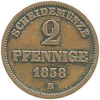 2 Pfennigs reverse