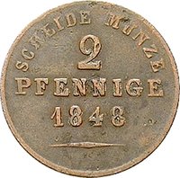 2 Pfennigs reverse