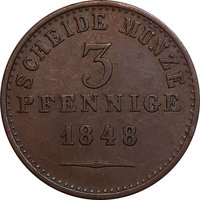 3 Pfennigs reverse