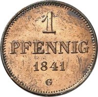 1 Pfennig reverse