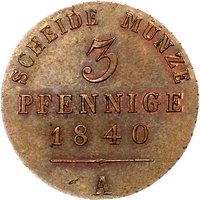 3 Pfennigs reverse