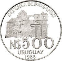 500 Nuevos Pesos obverse