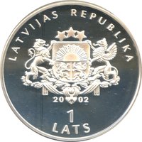 1 Lats obverse