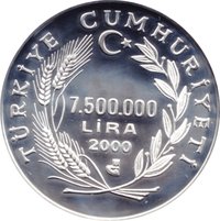 7500000 Lira obverse