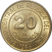 20 Centimos obverse