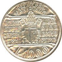 1000 Lire reverse
