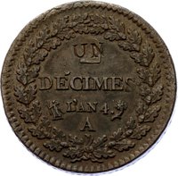 1 Decime reverse
