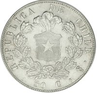 50 Centavos reverse