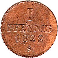 1 Pfennig reverse