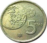 5 Pesetas reverse