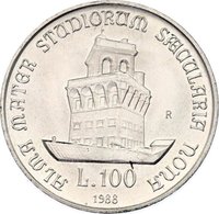 100 Lire reverse