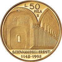 50000 Lire reverse