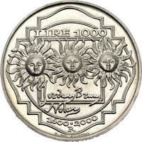 1000 Lire reverse