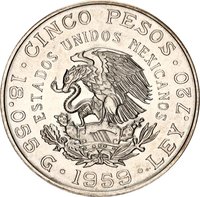 5 Pesos obverse