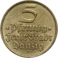 5 Pfennigs obverse
