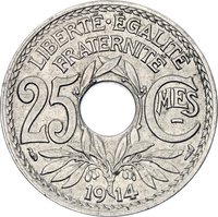 25 Centimes reverse