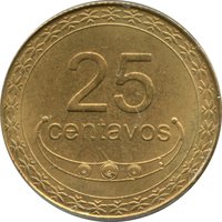 25 Centavos reverse