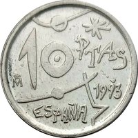 10 Pesetas reverse