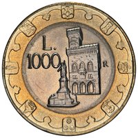 1000 Lire reverse