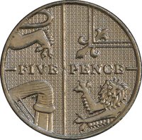5 Pence reverse