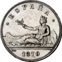 5 Pesetas obverse