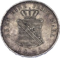4⁄3 Saxon thaler reverse