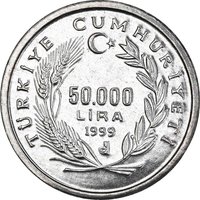 50000 Lira obverse
