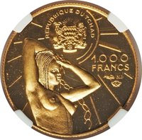 1000 Francs obverse