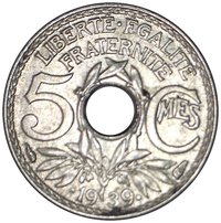 5 Centimes reverse