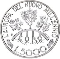 5000 Lire reverse