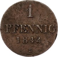 1 Pfennig reverse