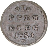 1 Pfennig reverse