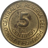 5 Centimos obverse